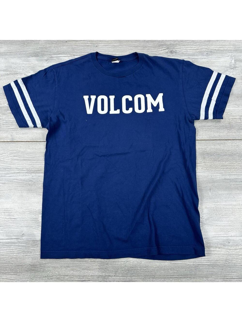 VTG Volcom Shirt Mens Large Navy Blue Retro Y2K Street Skate Grunge EUC
